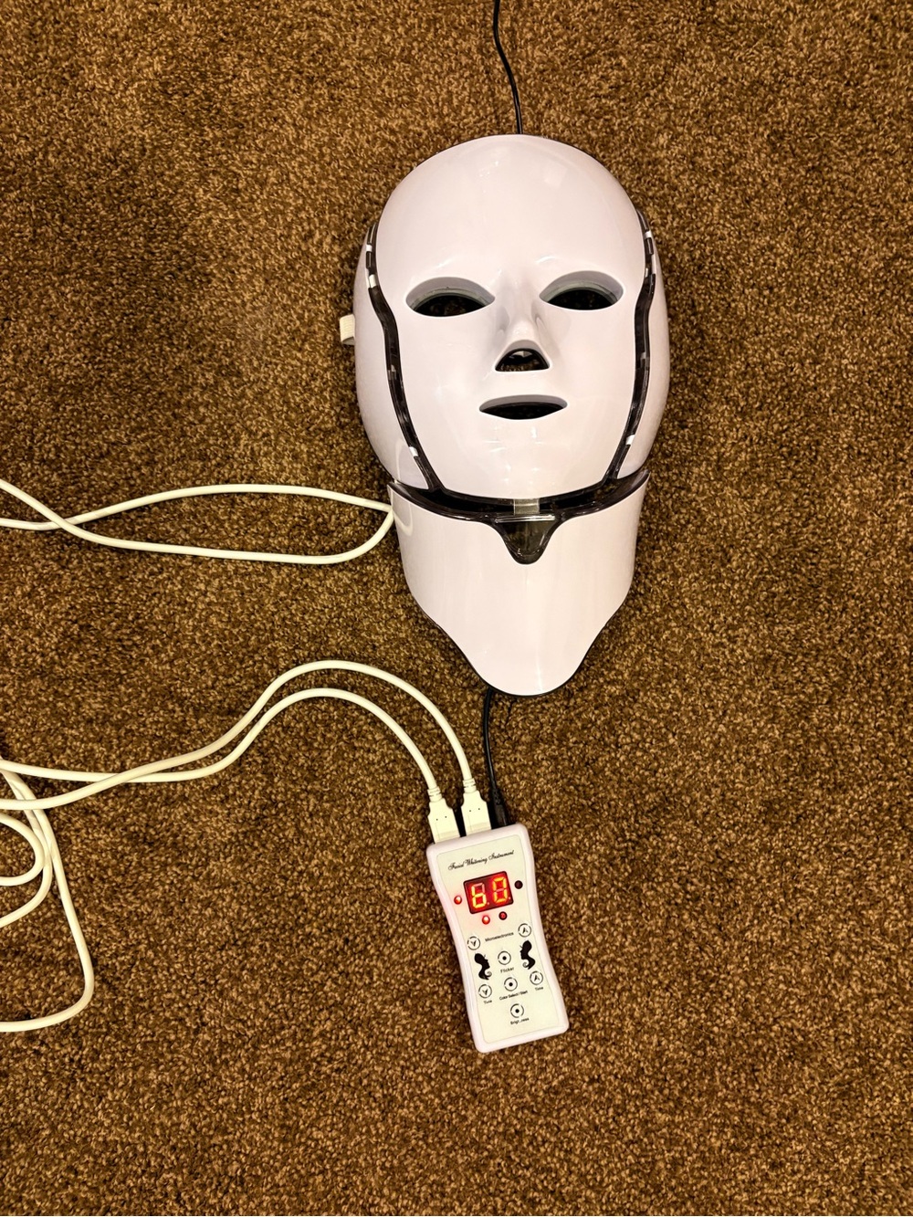 LED Facial Therapy Mask - White